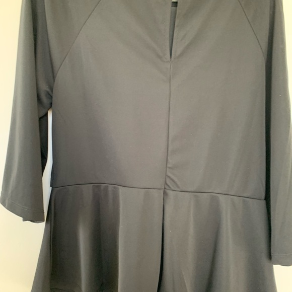 Black Eloquii Top, Stretch material & front tie sash.  Super slimming size 14/16 - Picture 5 of 8
